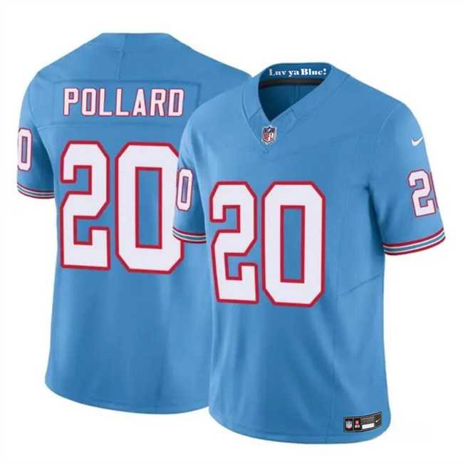 Men & Women & Youth Tennessee Titans #20 Tony Pollard Blue 2023 F.U.S.E. Throwback Limited Football Stitched Jersey,We sell and wholesale Men & Women & Youth Tennessee Titans #20 Tony Pollard Blue 2023 F.U.S.E. Throwback Limited Football Stitched Jersey on line form chian!